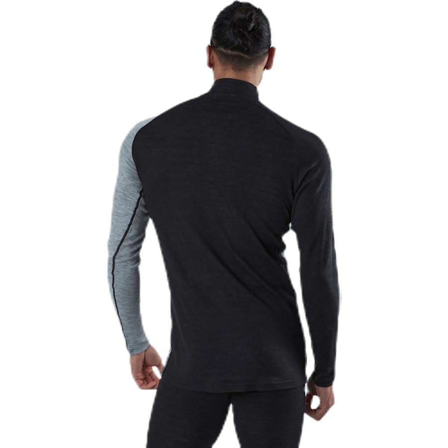 Geo Merino Wool Halfzip Grey