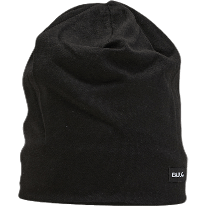 Beanie aus Wolle mit Tarnmuster Schwarz