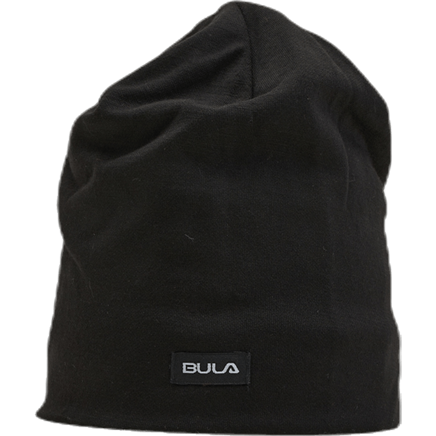 Beanie aus Wolle mit Tarnmuster Schwarz