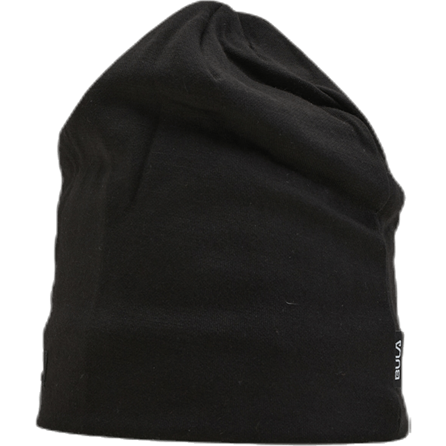 Beanie aus Wolle mit Tarnmuster Schwarz