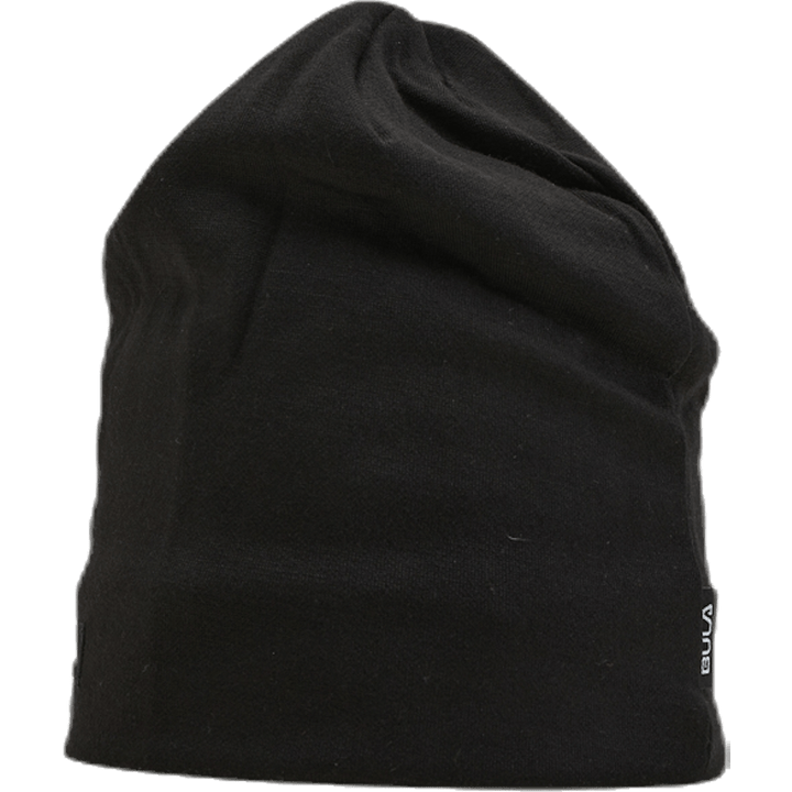 Beanie aus Wolle mit Tarnmuster Schwarz