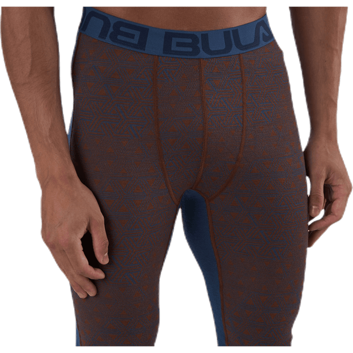 Geo Merino Wool Pants Blue/Red