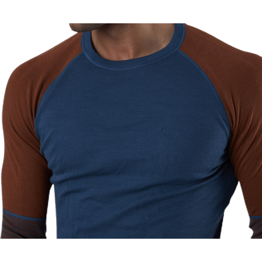 Geo Halfsleeve Crew Blue/Red