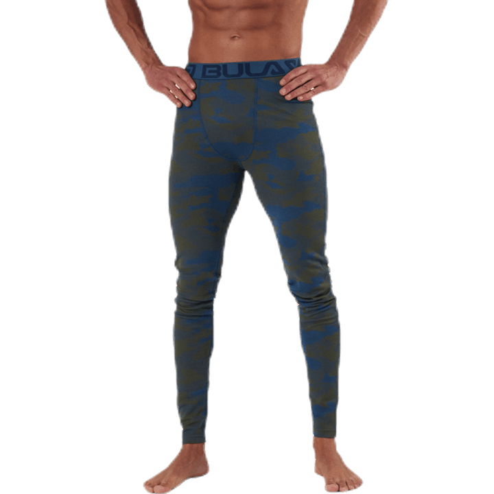 Camo Merinowollhose Blau/Grün