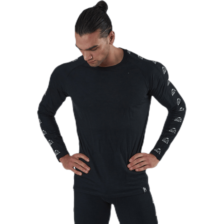 Tape Merino Wool Crew Black