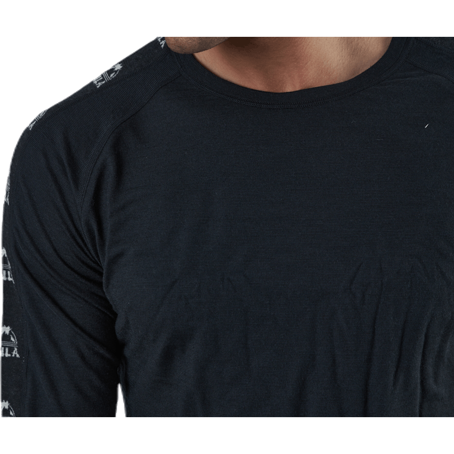 Tape Merino Wool Crew Black