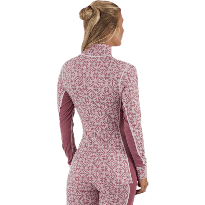 Rose Half-Zip Shirt Pink