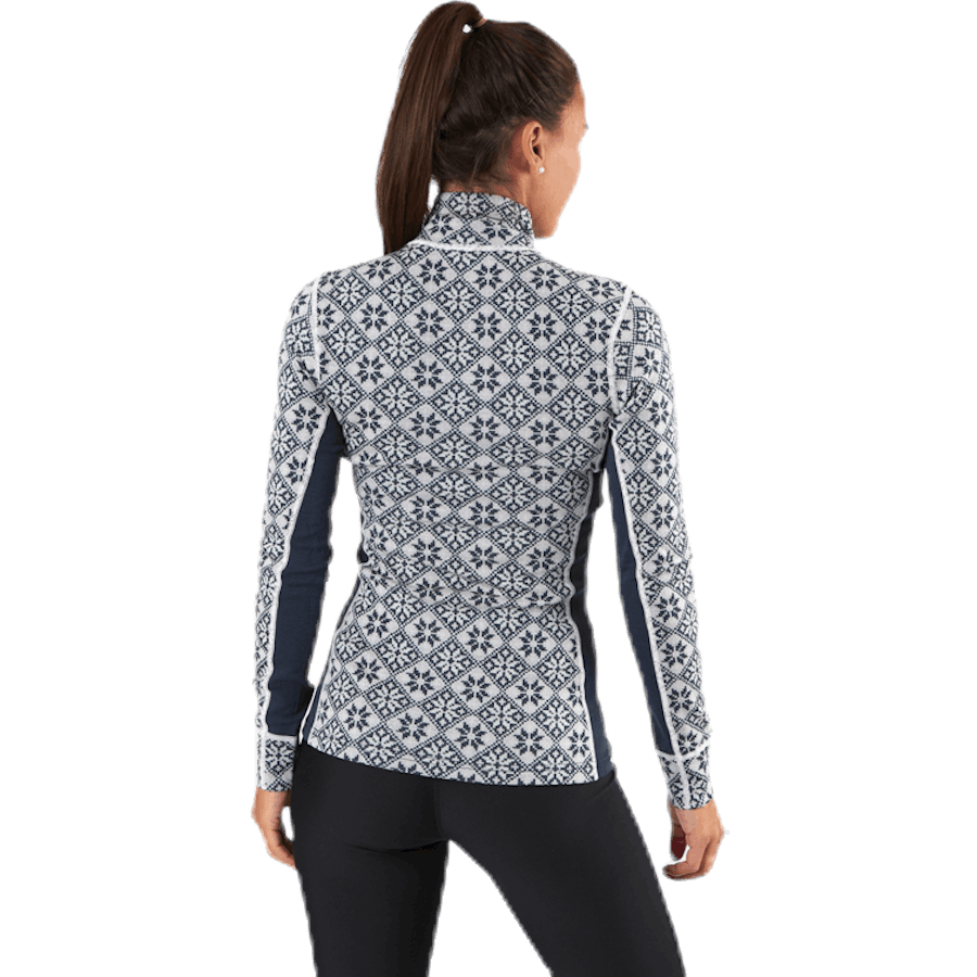 Rose Half-Zip Shirt Blue