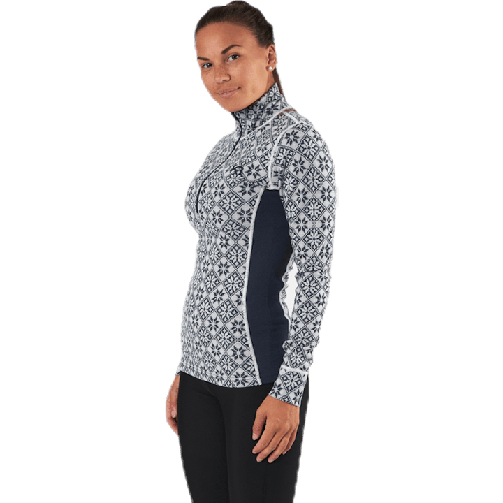 Rose Half-Zip Shirt Blue
