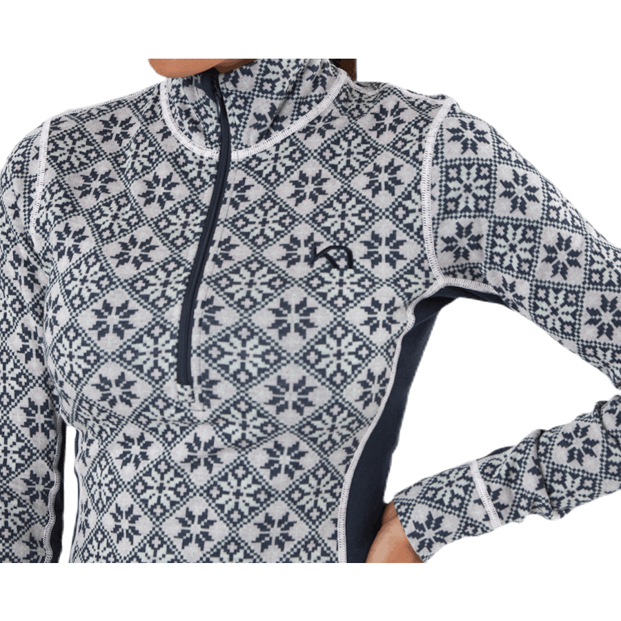 Rose Half-Zip Shirt Blue