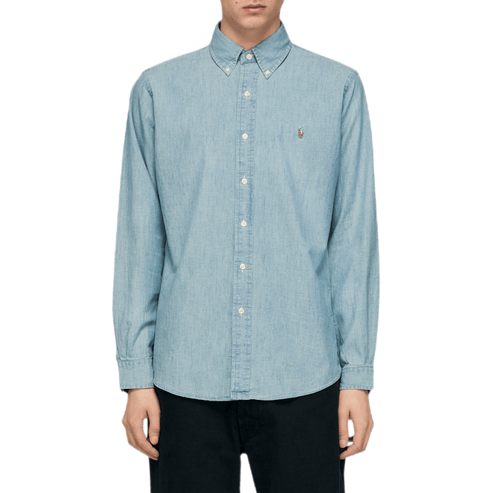 Camicia Chambray dal taglio personalizzato Blu