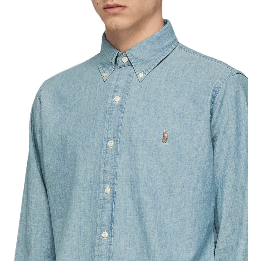 Camicia Chambray dal taglio personalizzato Blu