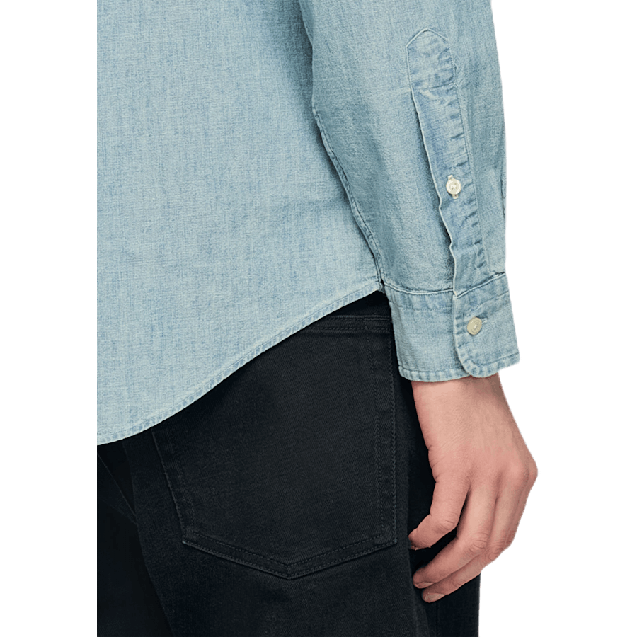 Camicia Chambray dal taglio personalizzato Blu