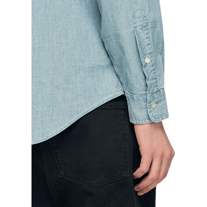 Camicia Chambray dal taglio personalizzato Blu