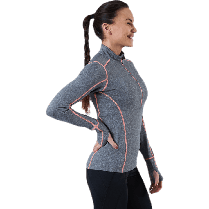 Tröja m. Zip OT Grey