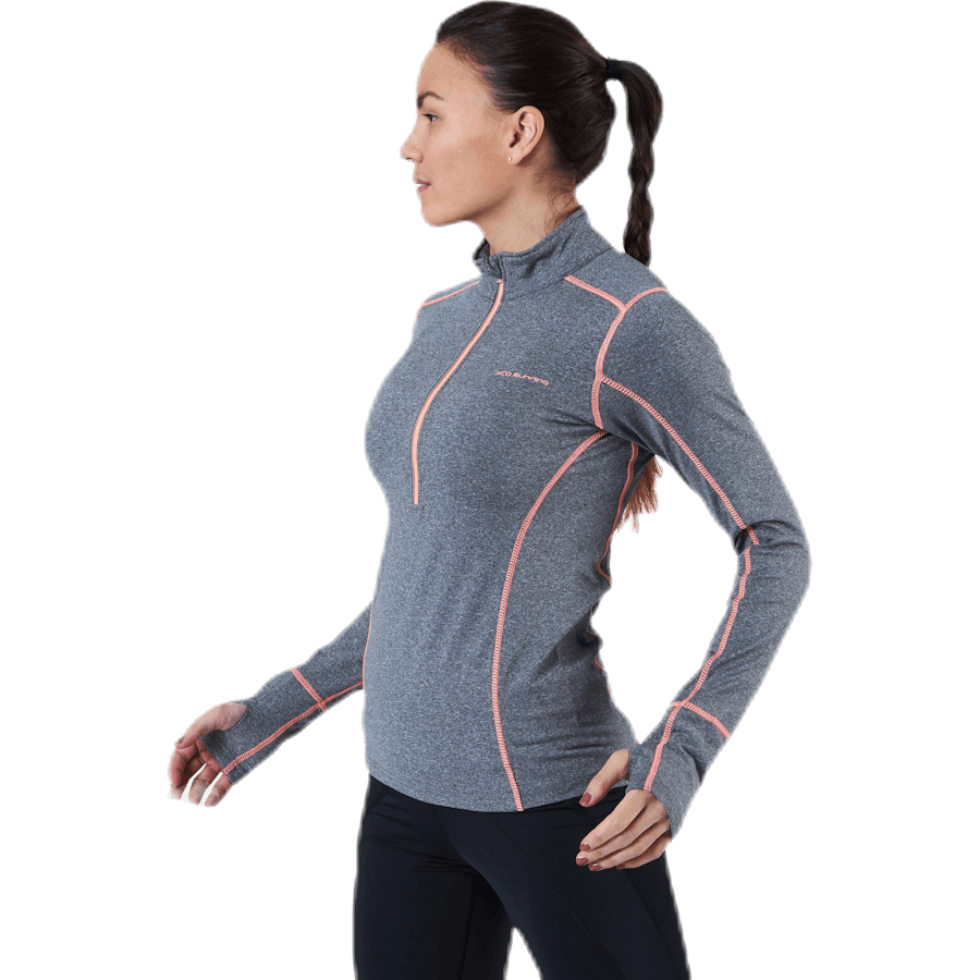 Tröja m. Zip OT Grey