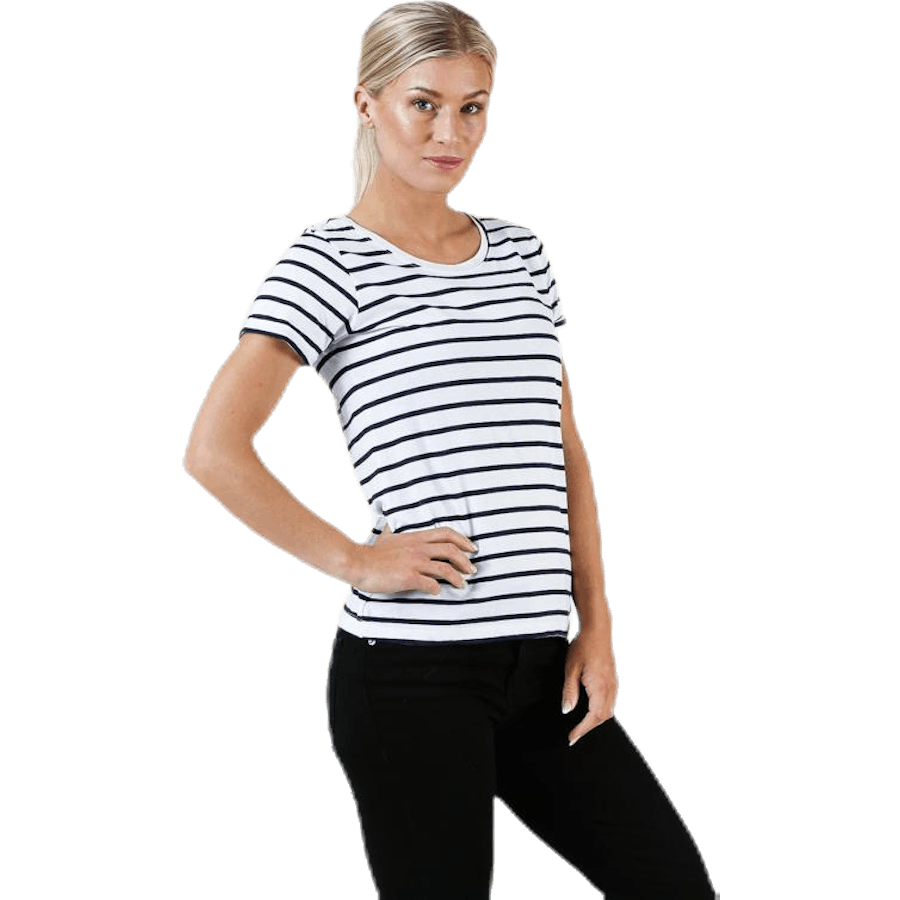 Messina Top Blue/White
