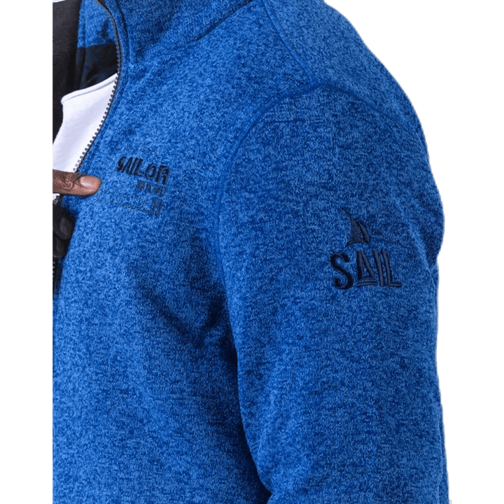 Ralf Melange Fleece Jacket w. Windproof Lining Blue