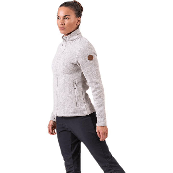 Paulina Melange Fleece Jacket Beige