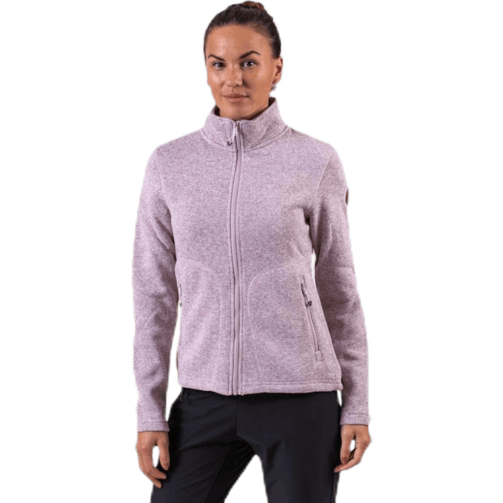 Paulina Melange Fleece Jacket Pink