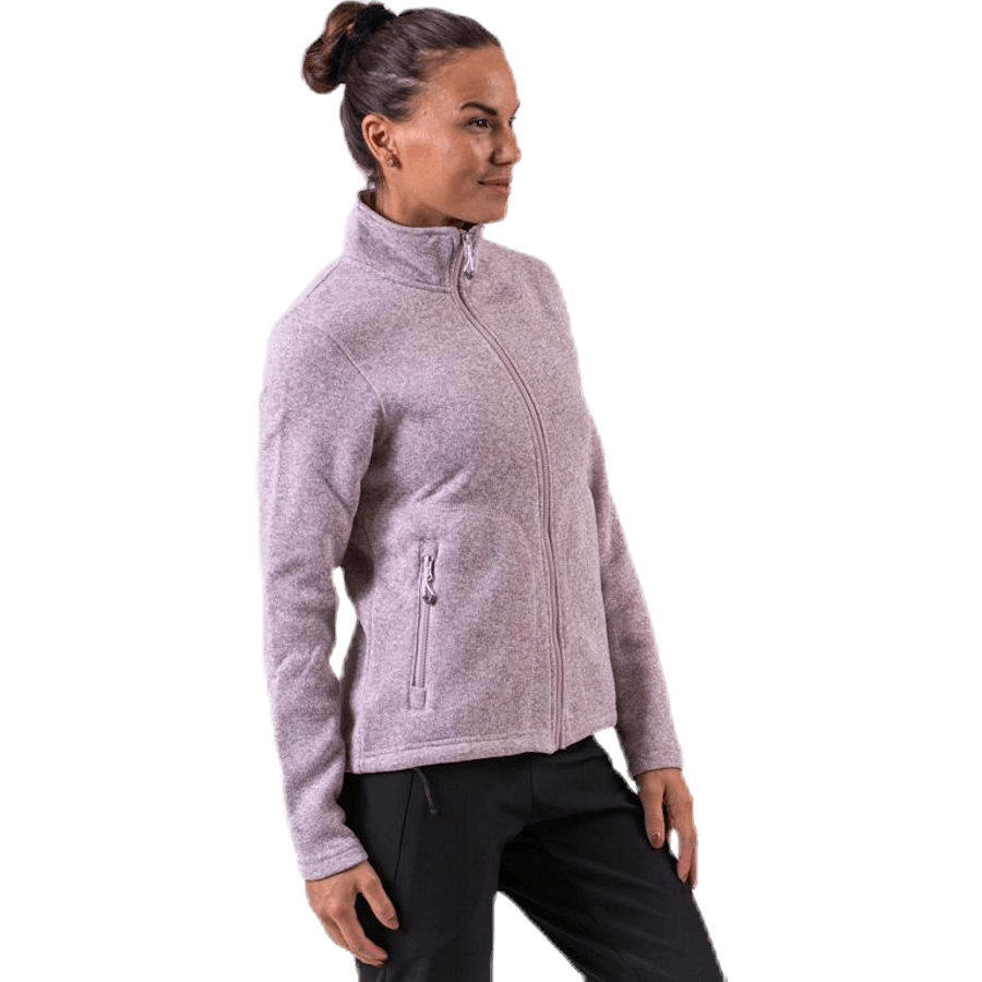 Paulina Melange Fleece Jacket Pink