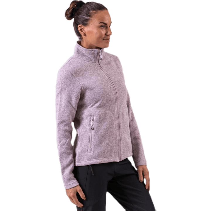 Paulina Melange Fleece Jacket Pink