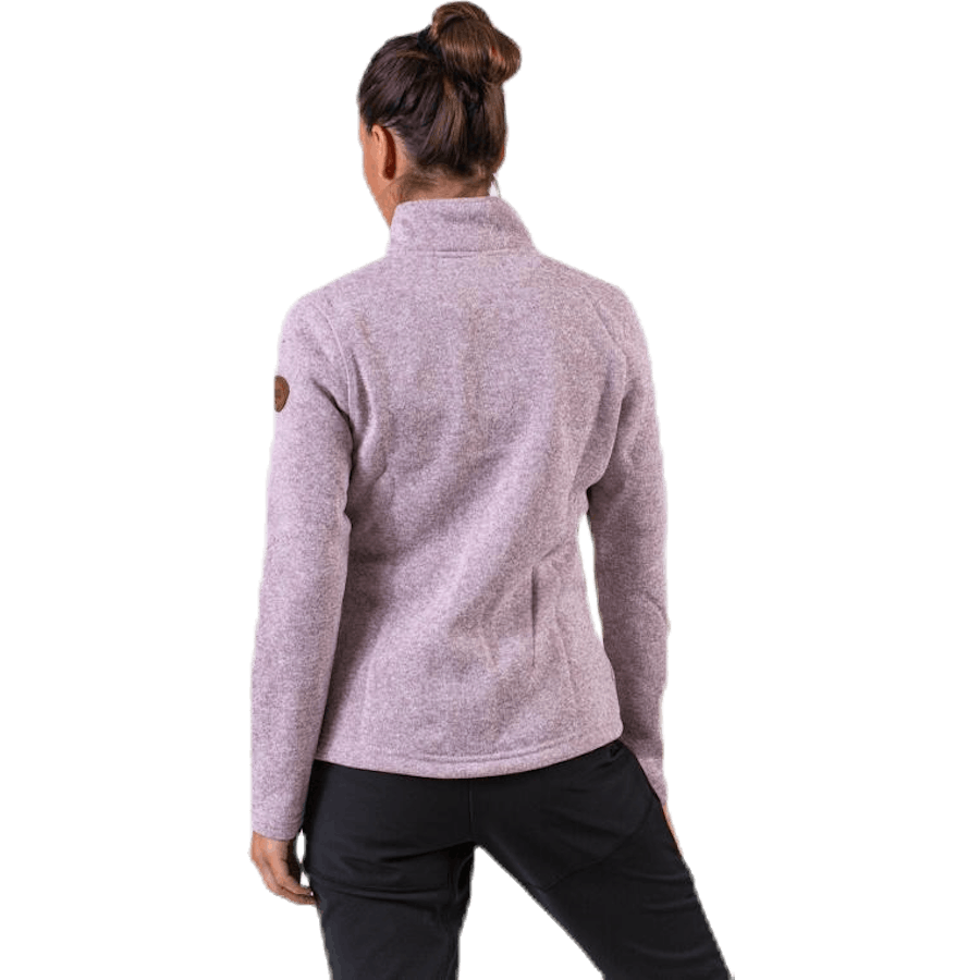Paulina Melange Fleece Jacket Pink
