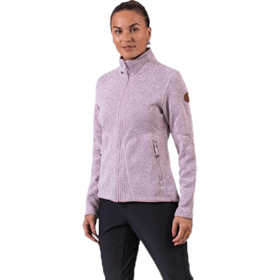 Paulina Melange Fleece Jacket Pink