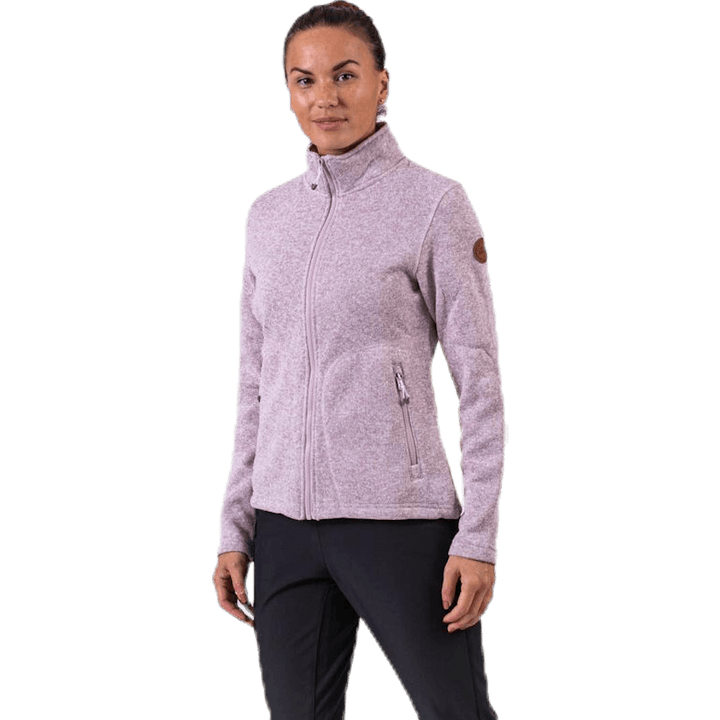Paulina Melange Fleece Jacket Pink