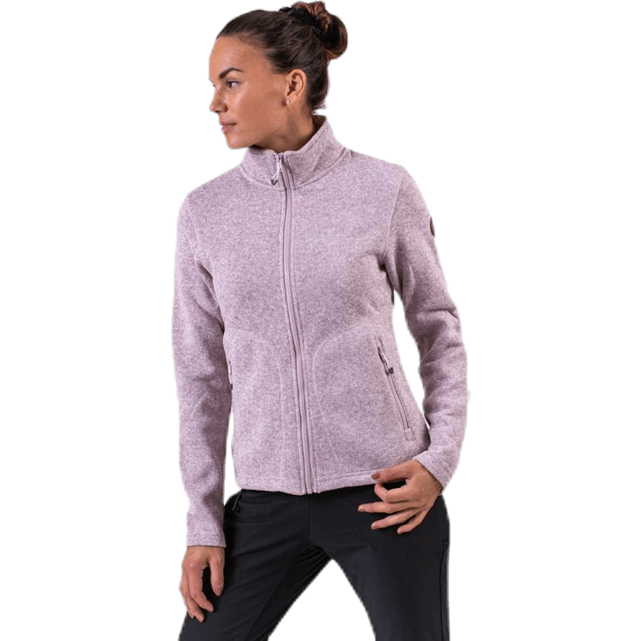 Paulina Melange Fleece Jacket Pink