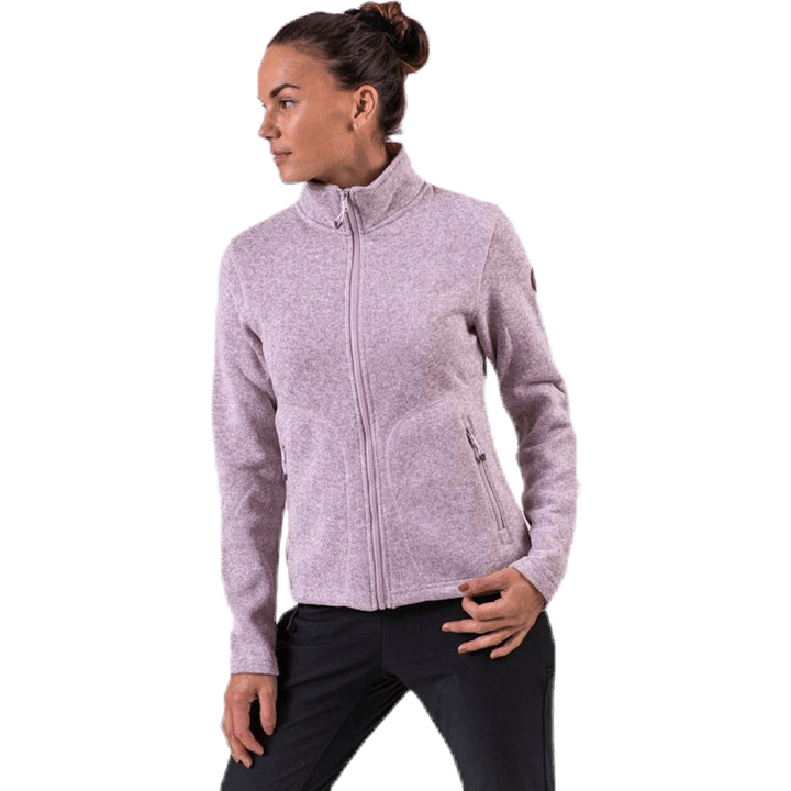 Paulina Melange Fleece Jacket Pink