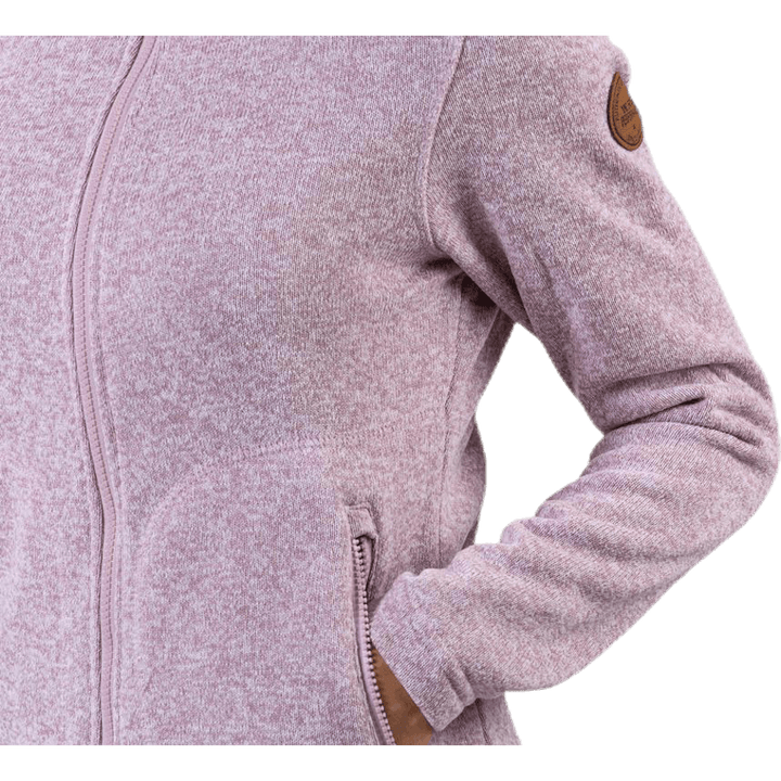 Paulina Melange Fleece Jacket Pink