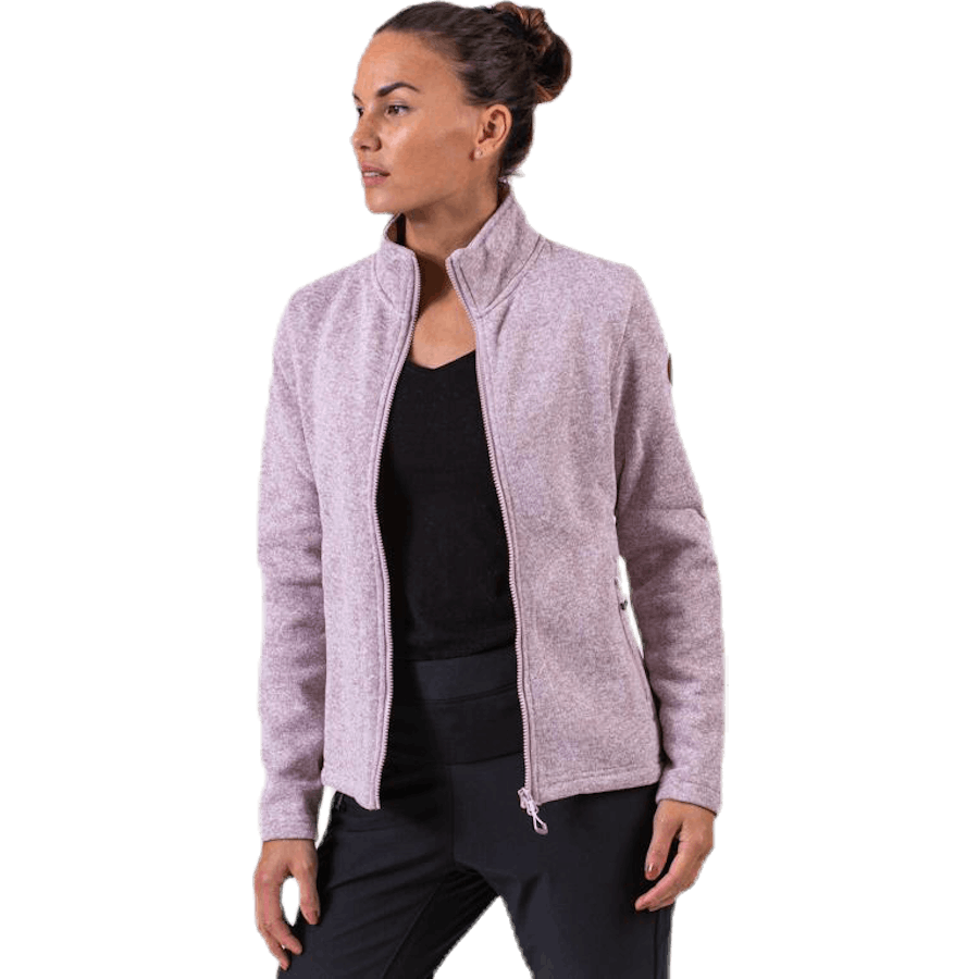 Paulina Melange Fleece Jacket Pink