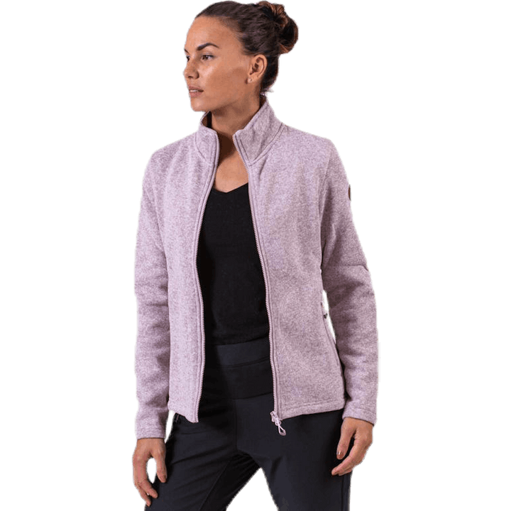 Paulina Melange Fleece Jacket Pink