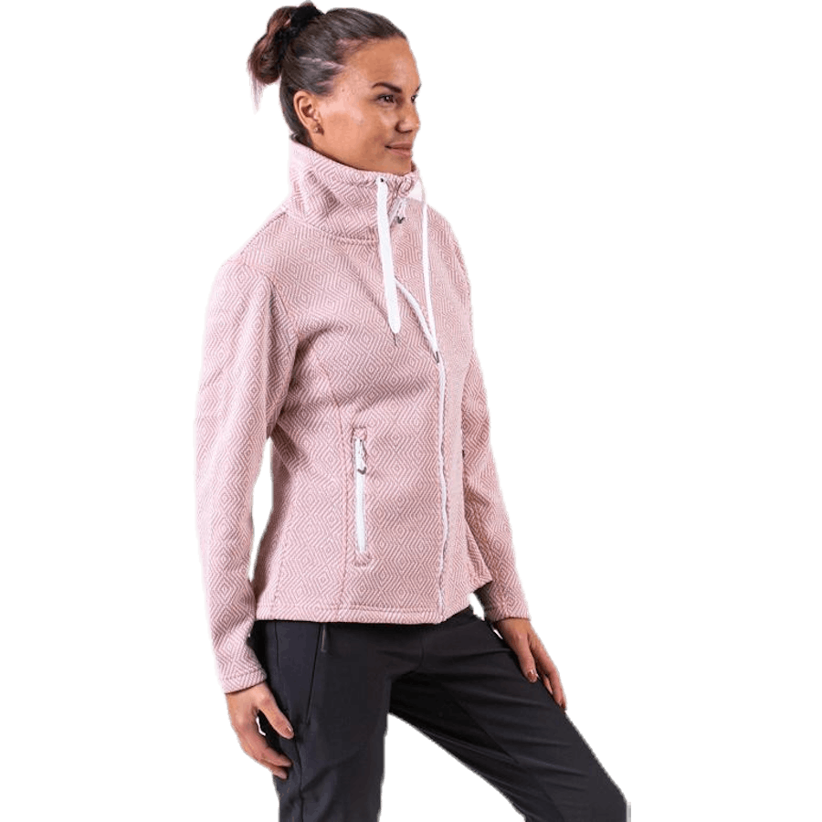 Freida Melange Fleece Jacket Pink