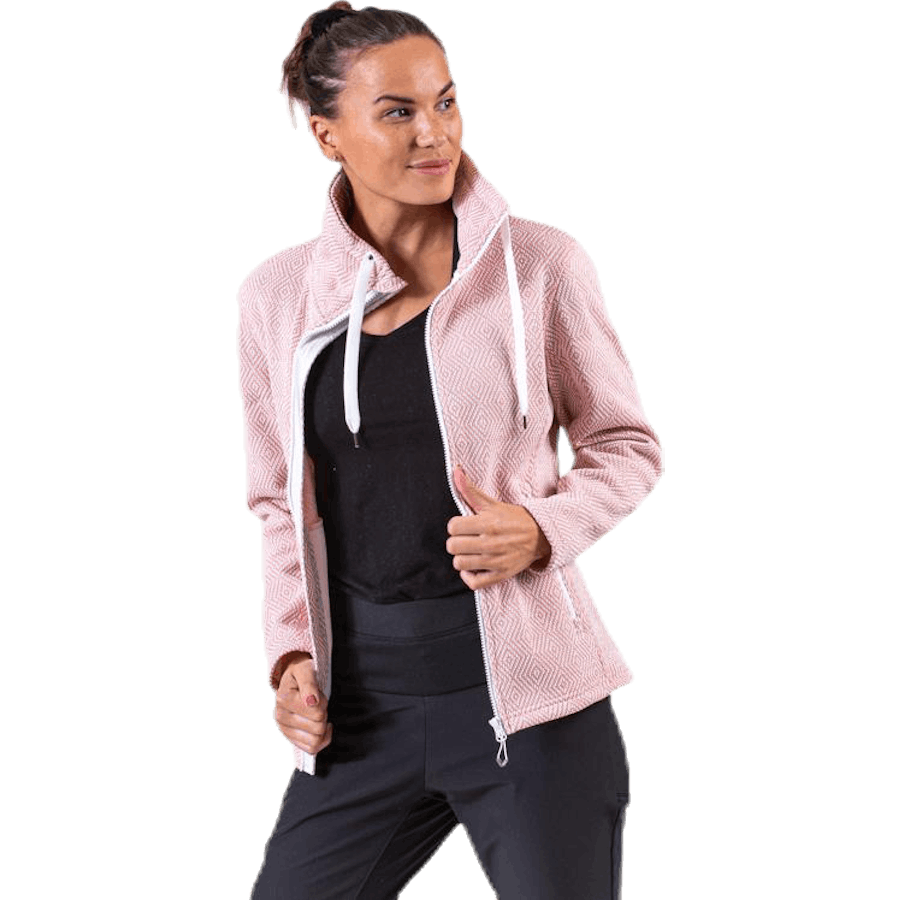 Freida Melange Fleece Jacket Pink