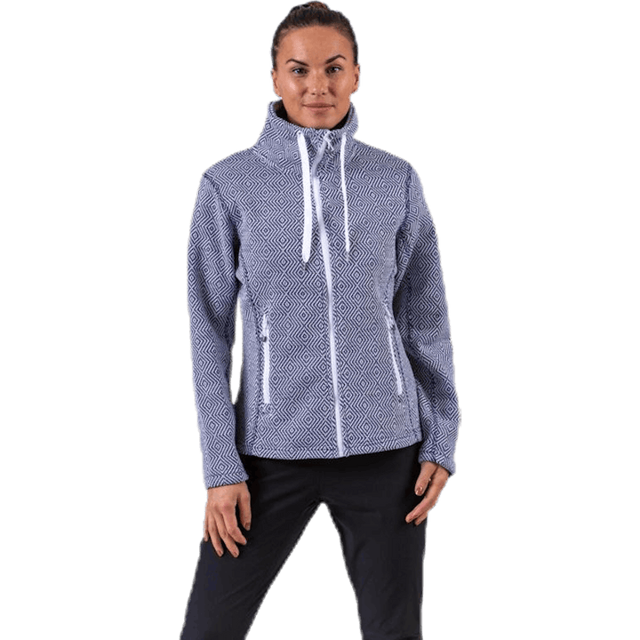 Freida Melange Fleece Jacka Blå