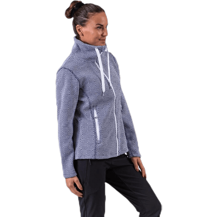 Freida Melange Fleece Jacka Blå