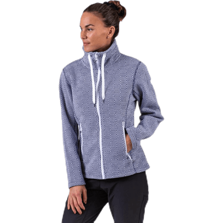 Freida Melange Fleece Jacka Blå