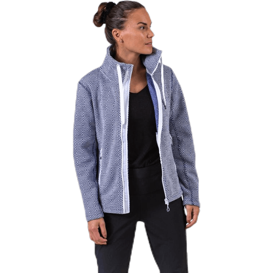 Freida Melange Fleece Jacka Blå
