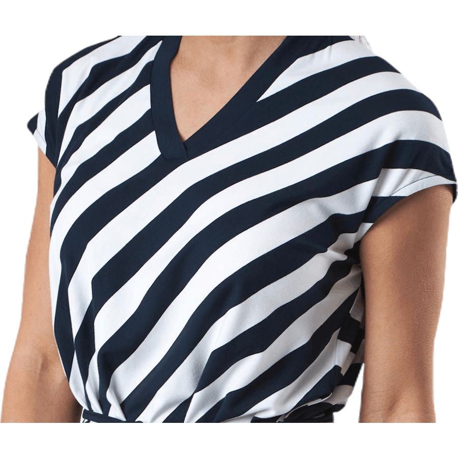 Melaine Tee Dress Blue/White