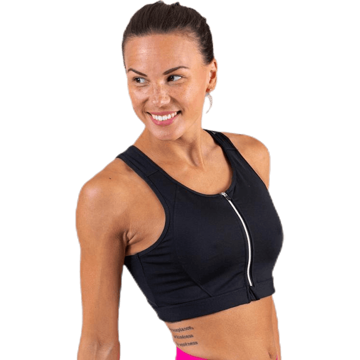 Zip Bra Black