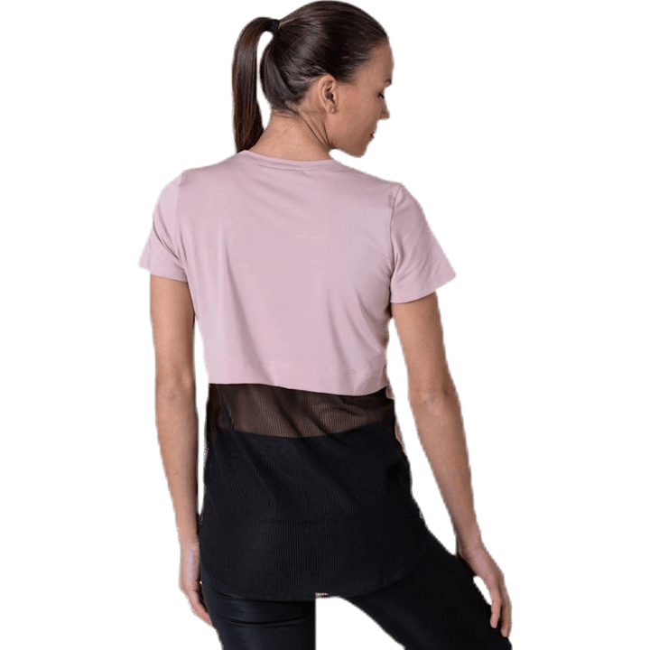 Mesh Back Tee Pink