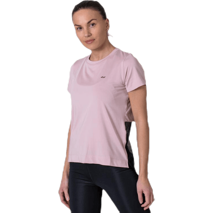 Mesh Back Tee Pink