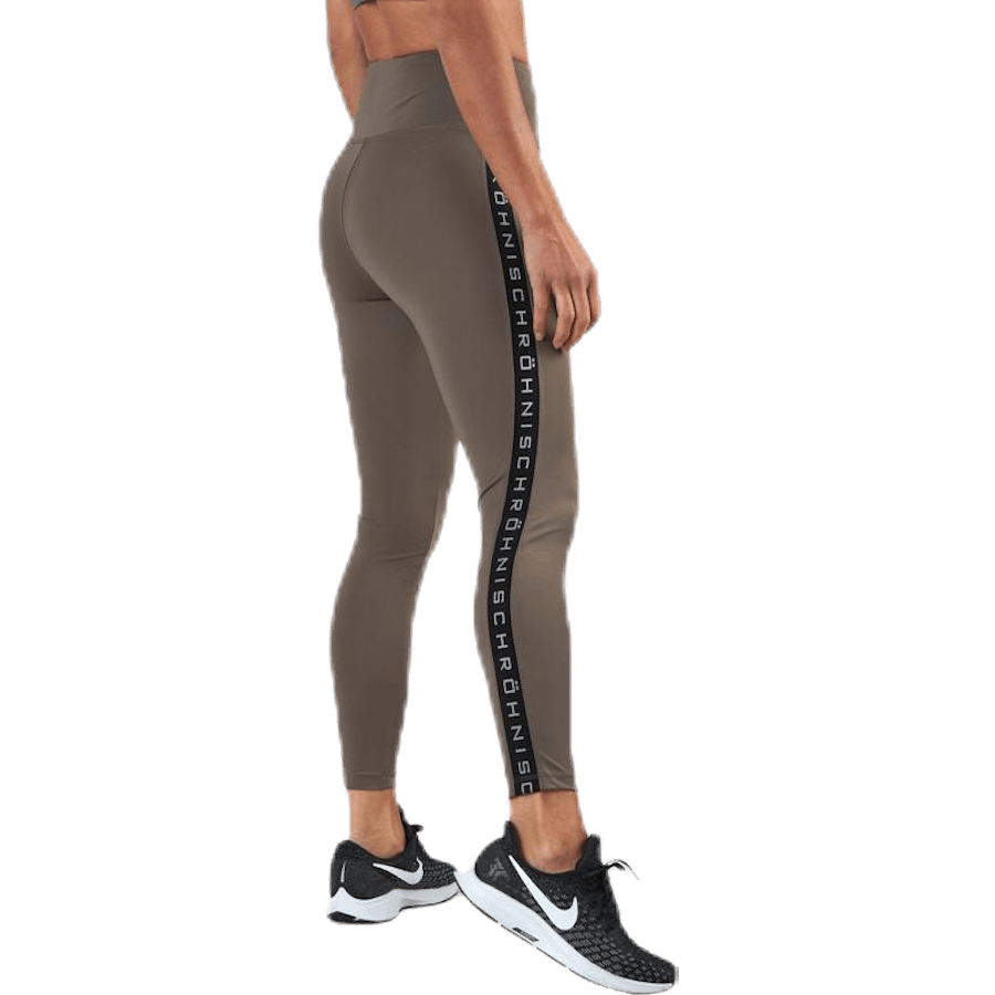 Kay High Waist Tights Brown/Beige