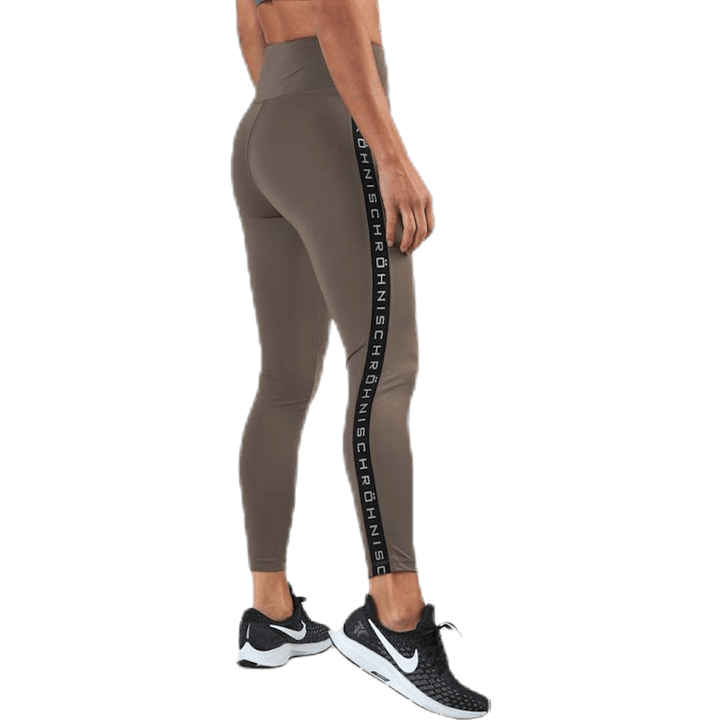 Kay High Waist Tights Brown/Beige
