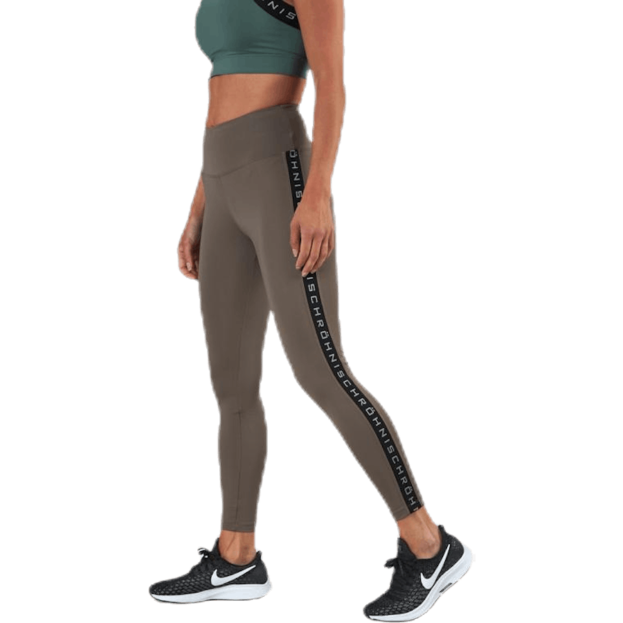 Kay High Waist Tights Brown/Beige