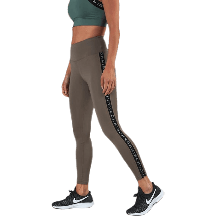 Kay High Waist Tights Brown/Beige