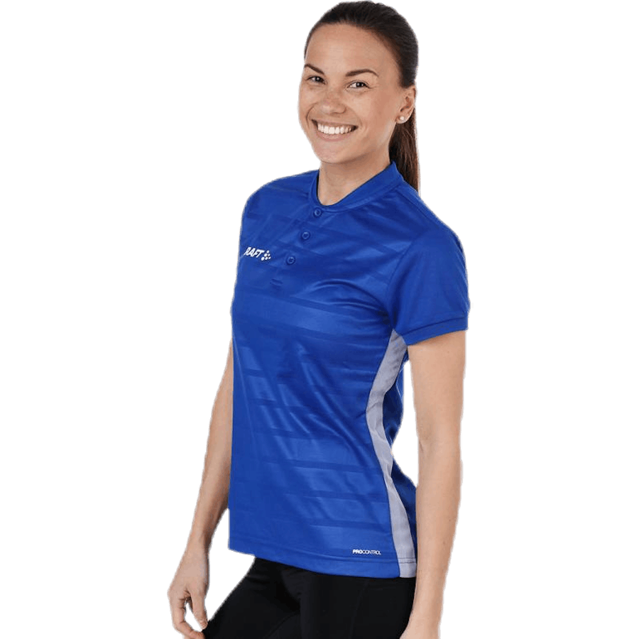 Maillot Pro Control Button W Bleu/Blanc