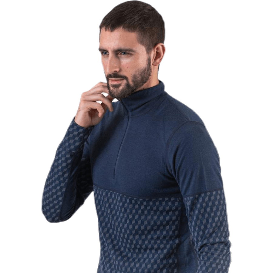 Merino 240 Zip Blau